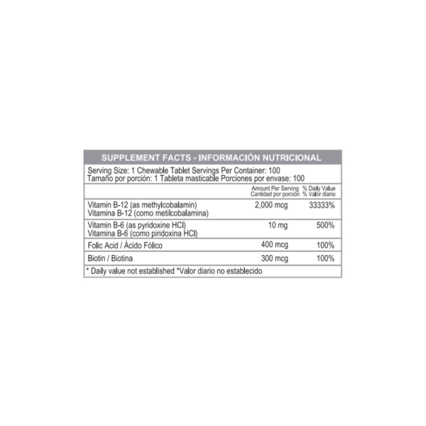METHYL B 12 2000MCG 100 SUB - Image 2